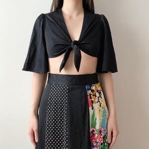 Vintage 70s Mad Whirl California Tie Top & Skirt Set